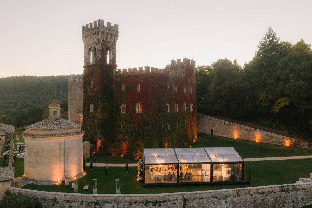 Stephanie and Domenique’s wedding at Castello di Celsa, Siena, Tuscany